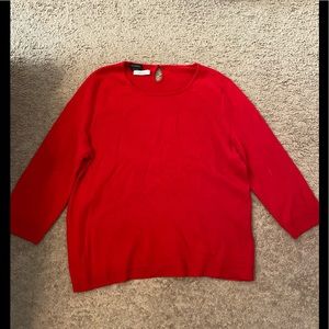 Talbots Red Cashmere XL sweater